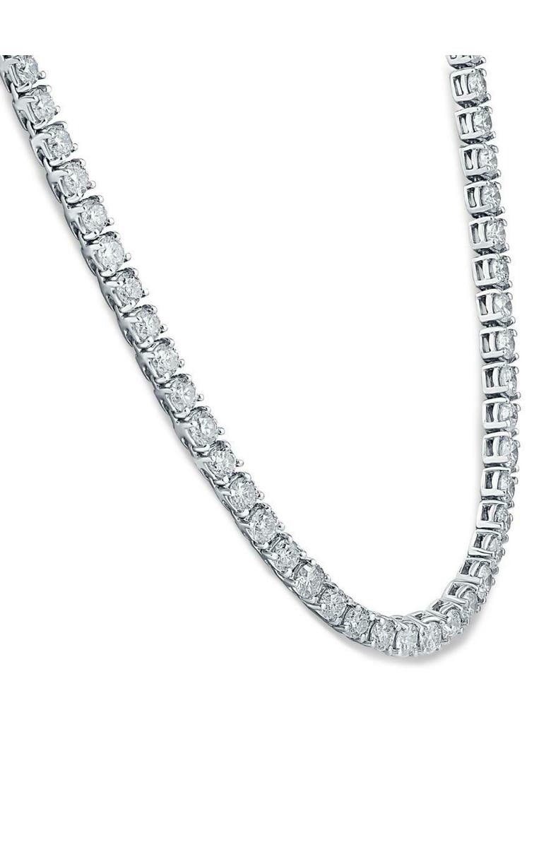 Bliss Diamond 10Ct TW Lab Grown Diamond Tennis Necklace 14K Gold 18", Alternate, color, 14K White Gold