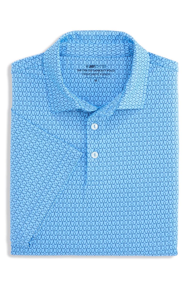 Golf Print Sankaty Performance Polo, Alternate, color, GOLF CLUBS AND WHALE