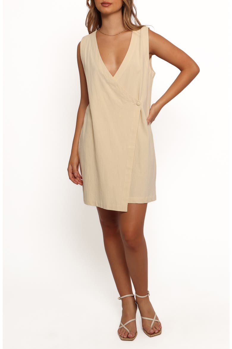 India Wrap Minidress, Main, color, BUTTER YELLOW