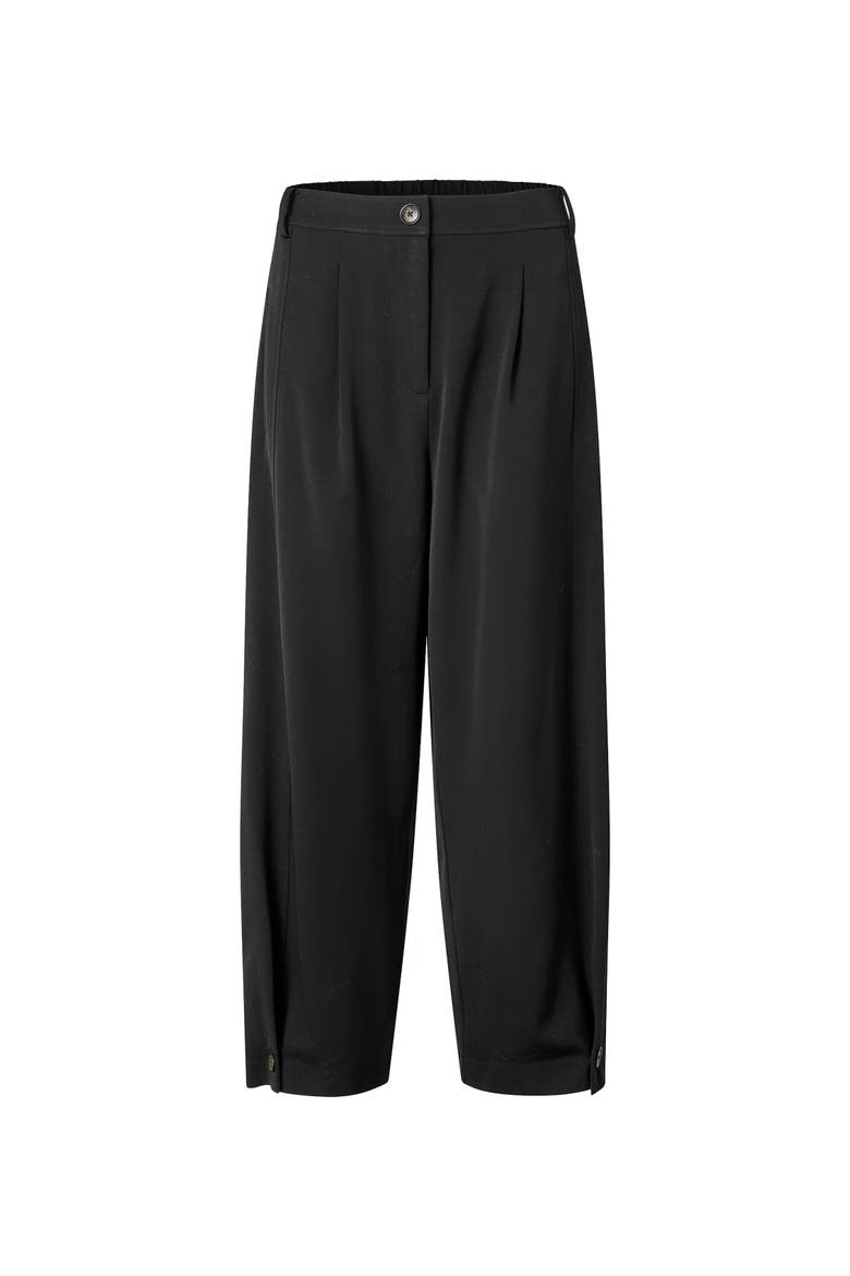 Mapunna High Rise Pleated Trousers, Alternate, color, Black