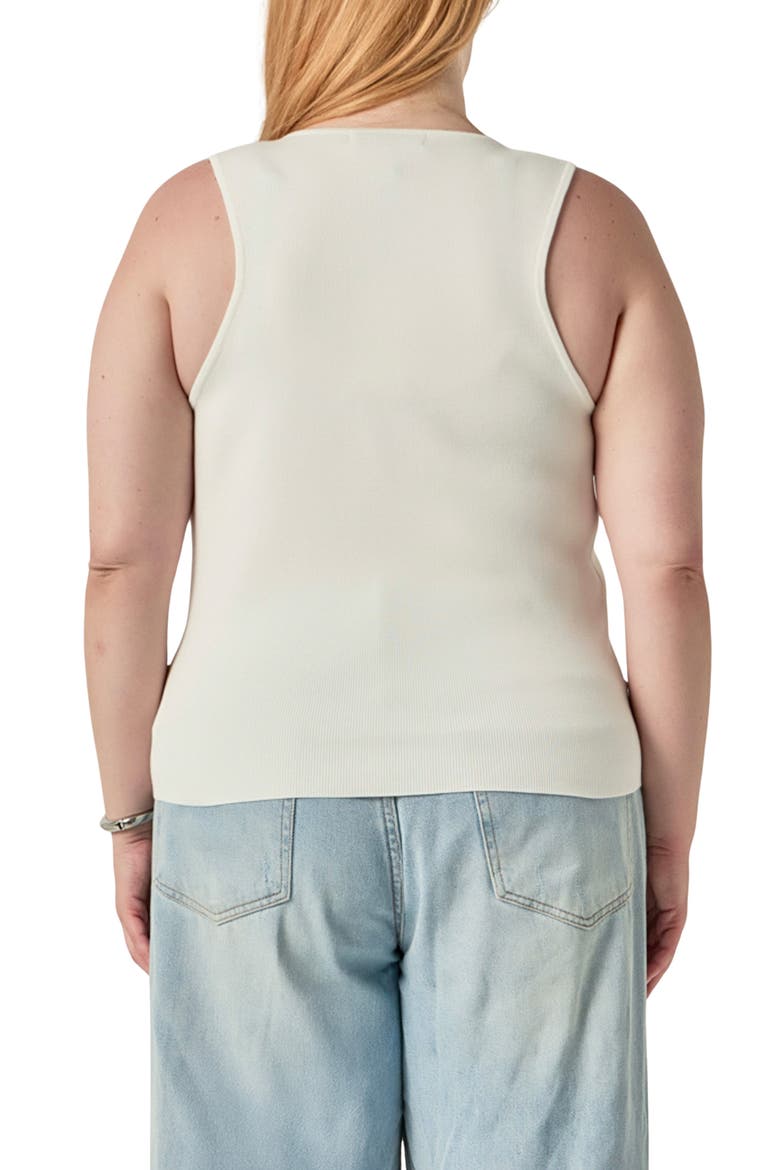 Sequin and Rhinestone Flower Tank, Alternate, color, OFF WHITE