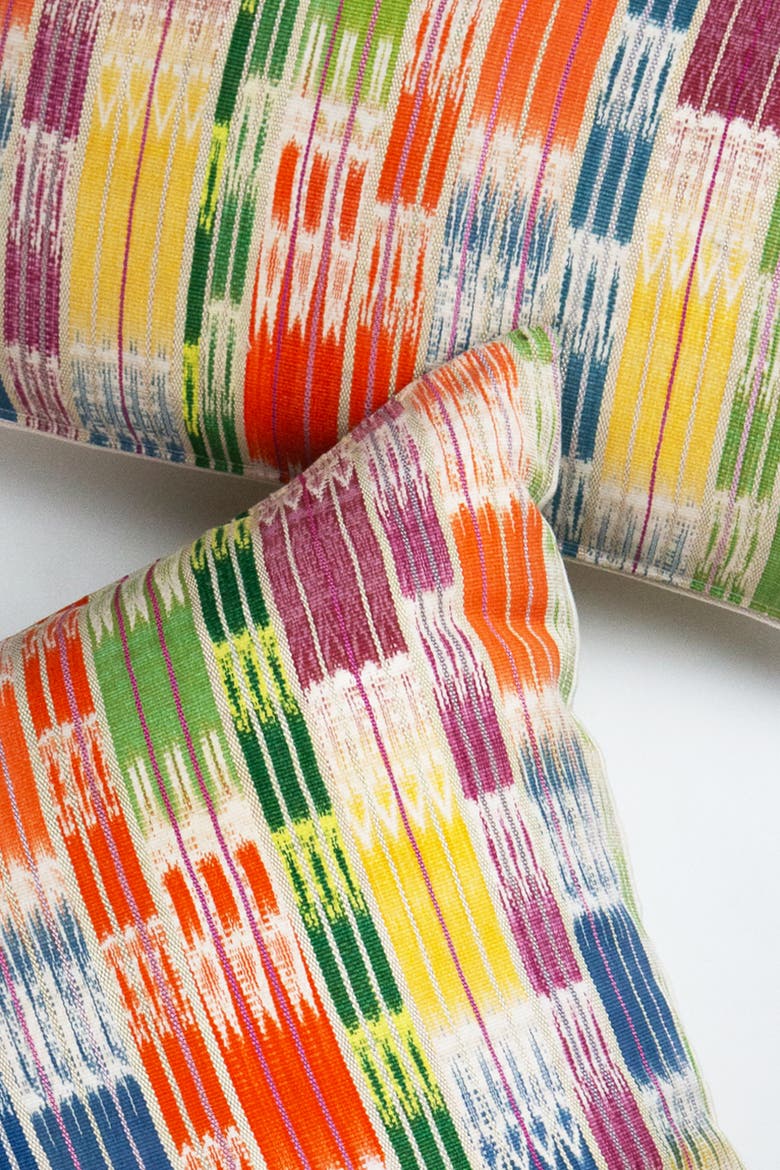 Vintage Handwoven  Carmen Ikat Pillow, Alternate, color, Multi