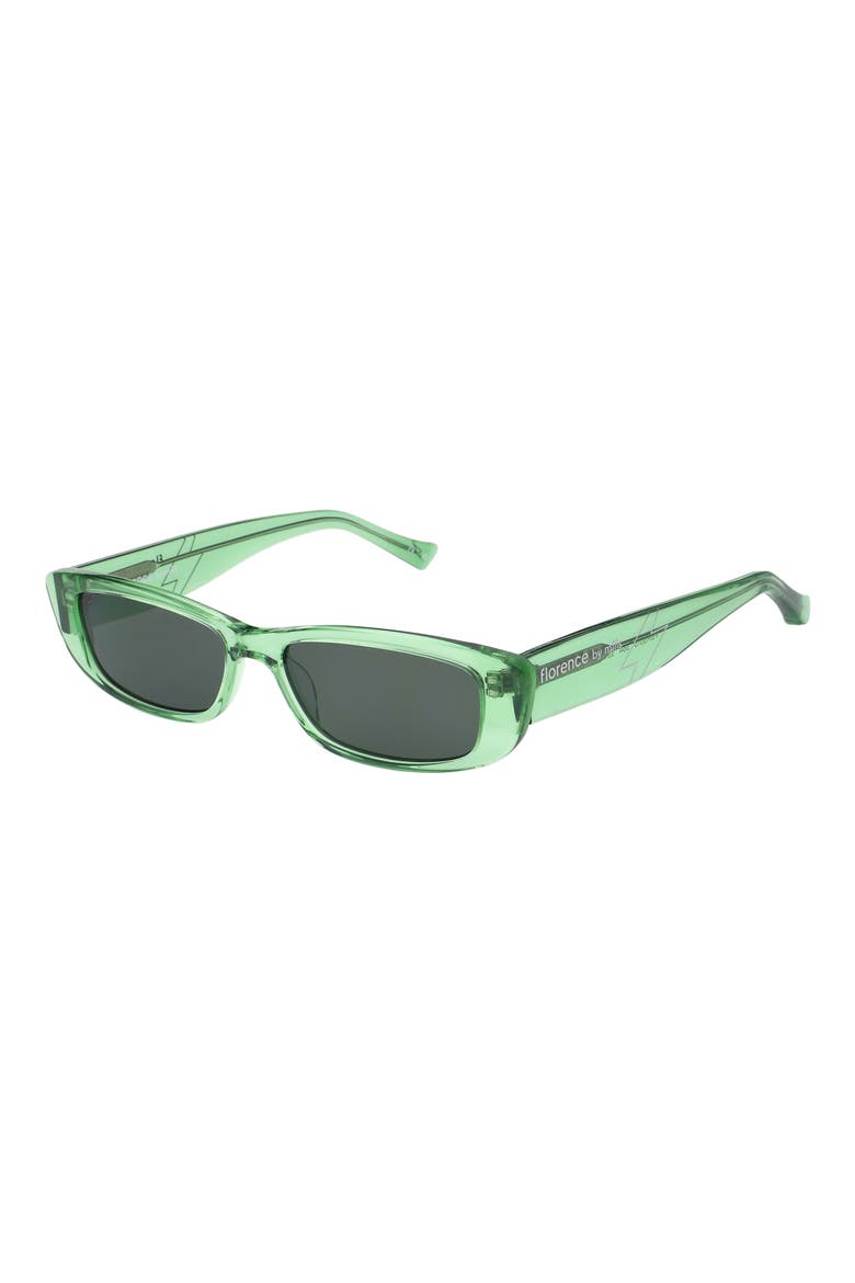 53mm Rectangular Sunglasses, Alternate, color, CRYSTAL GREEN