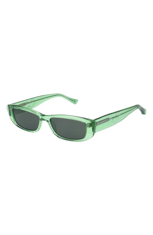 Florence By Mills 53mm Rectangular Sunglasses In Green