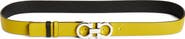 FERRAGAMO Donna Double Gancio Reversible Leather Belt