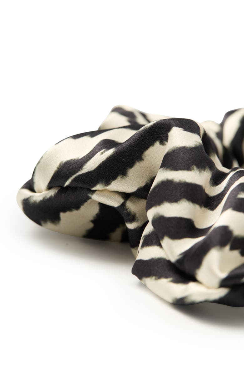 OLAH Zyra Silk Scrunchie, Alternate, color, Black