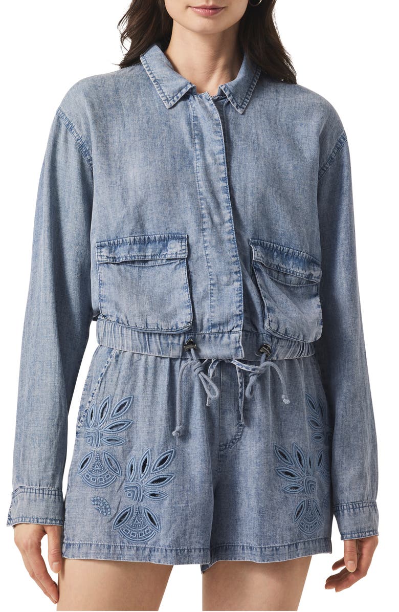 Splendid Cayden Chambray Jacket, Main, color, 