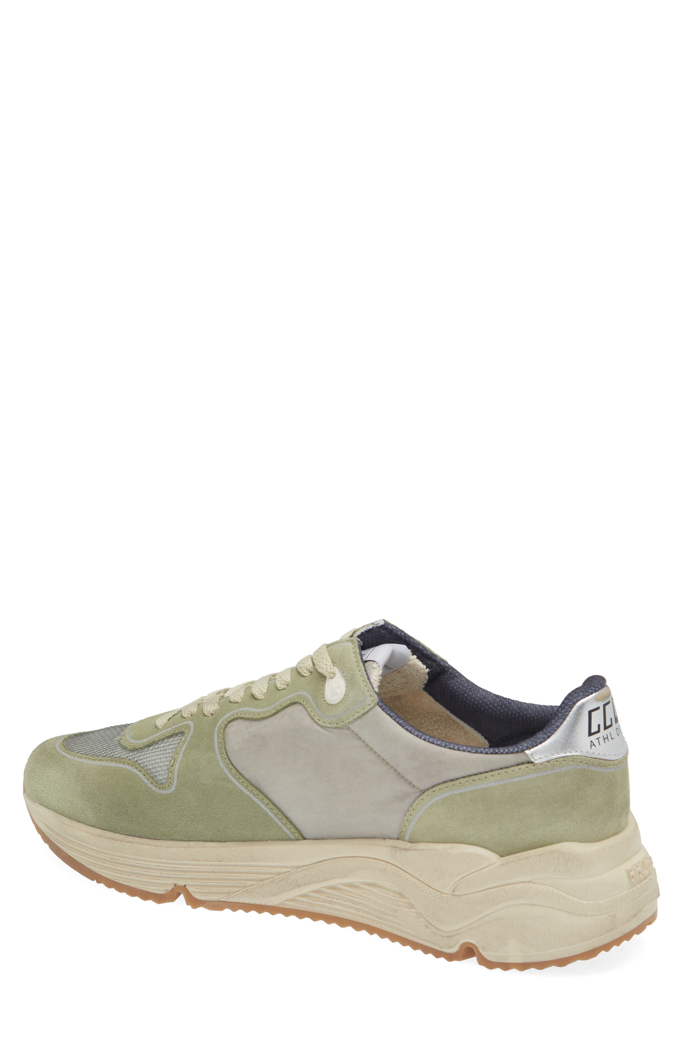 Golden Goose Running Sole Sneaker, Alternate, color, Sage Green/Black/Platinum