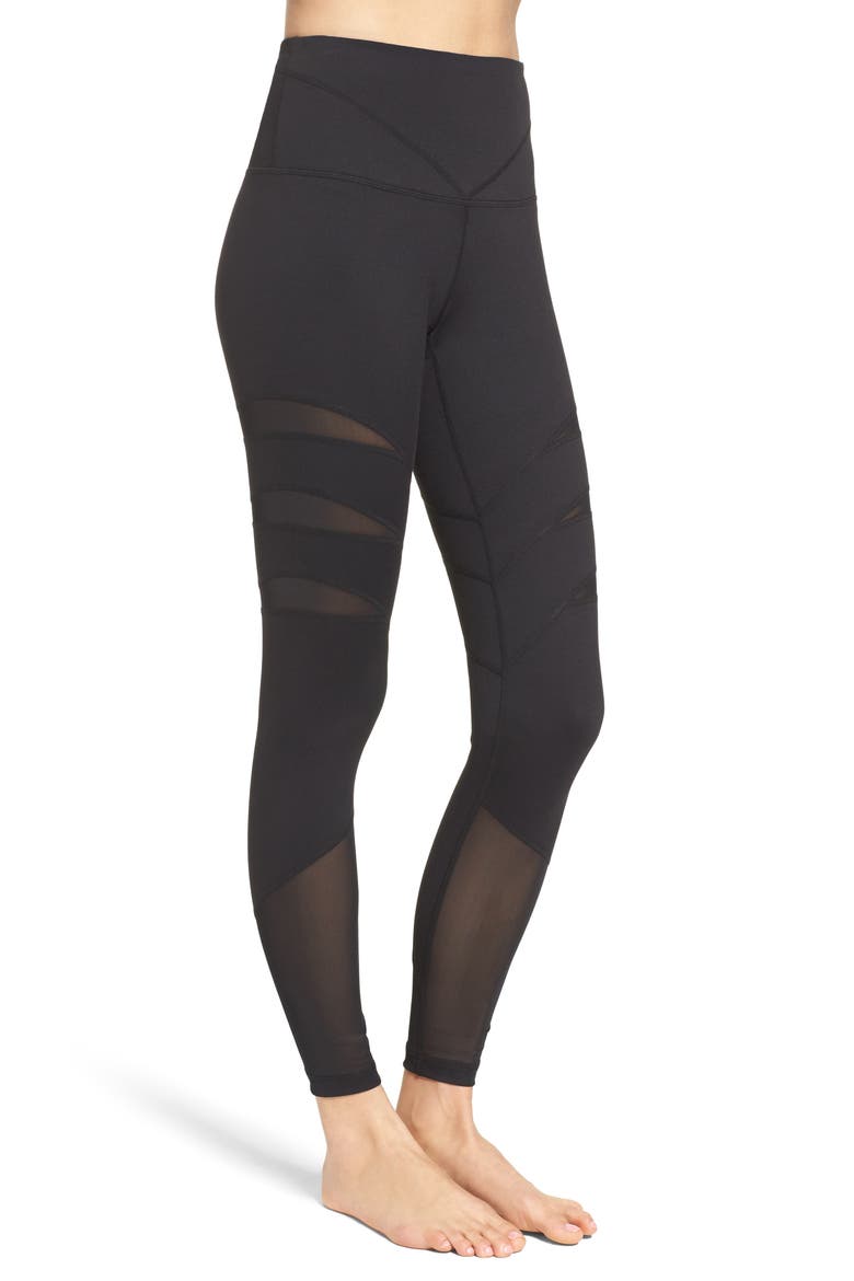 Flash High Waist Leggings, Alternate, color, BLACK