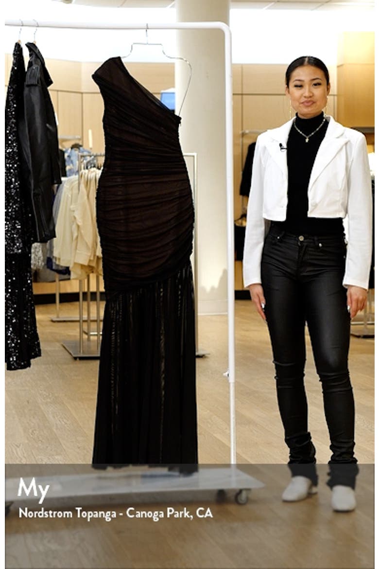 Vienna Ruched One-Shoulder Gown video