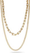 CHLOE AND MADISON Double Layer Link Necklace