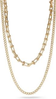 CHLOE AND MADISON Double Layer Link Necklace
