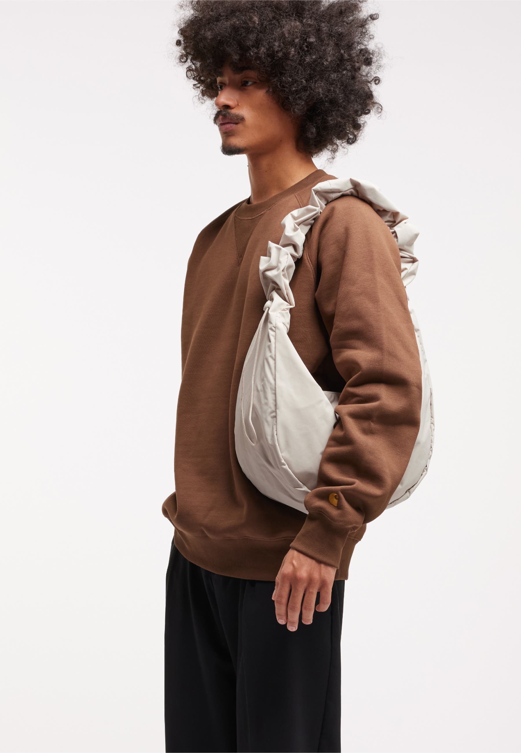 Moon Bag Ruffle, Alternate, color, soft shell