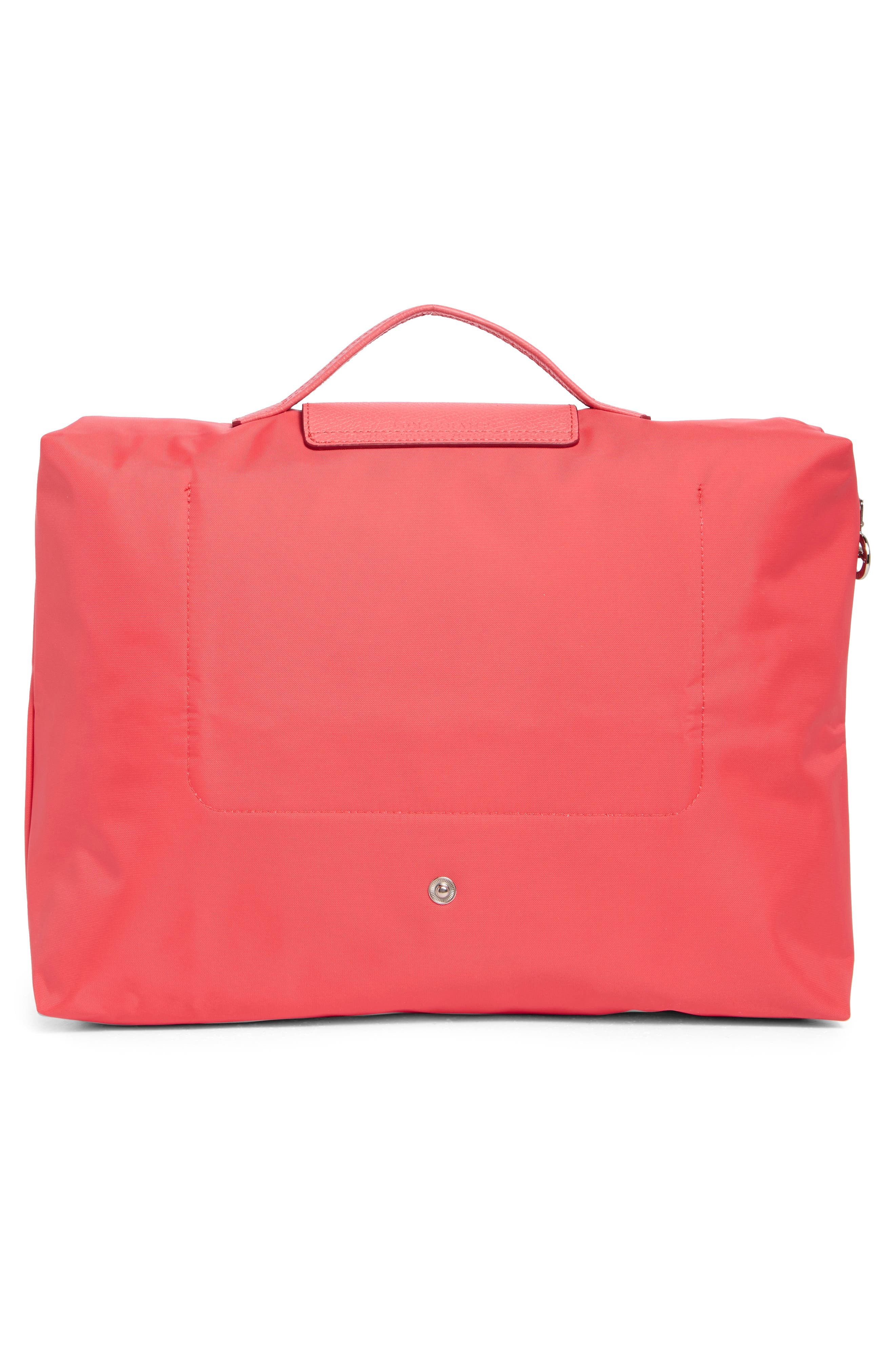 Longchamp Le Pilage Top Handle Document Holder Bag, Alternate, color, Pomegranate
