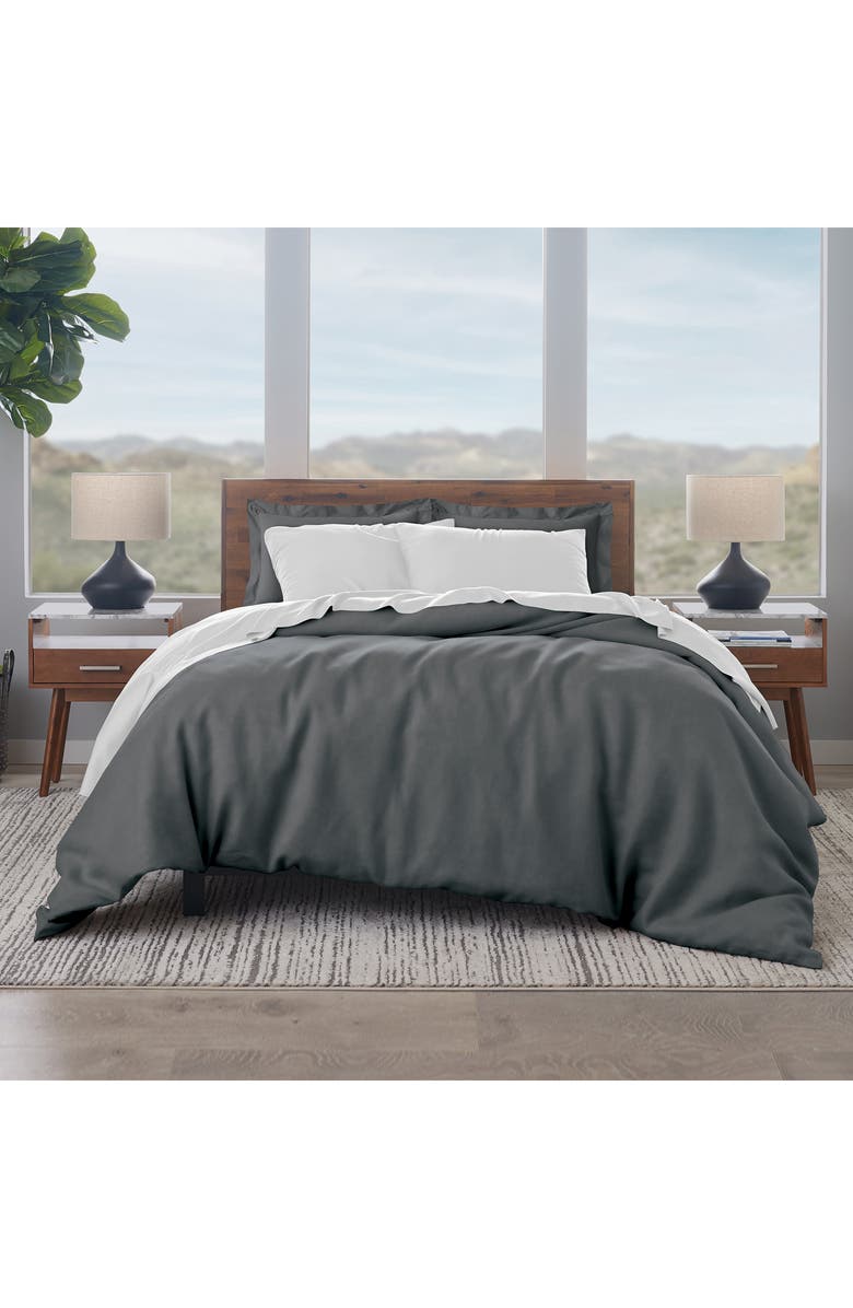 ELLA JAYNE HOME 300 Thread Count CottonDuvet Cover & Sham Set, Alternate, color, Charcoal
