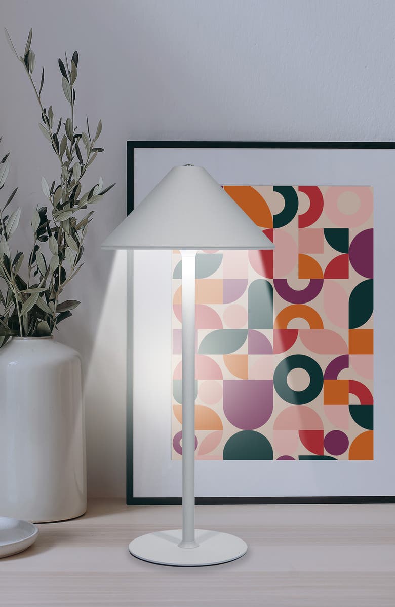 Luze Rechargeable Table Lamp, Alternate, color, White