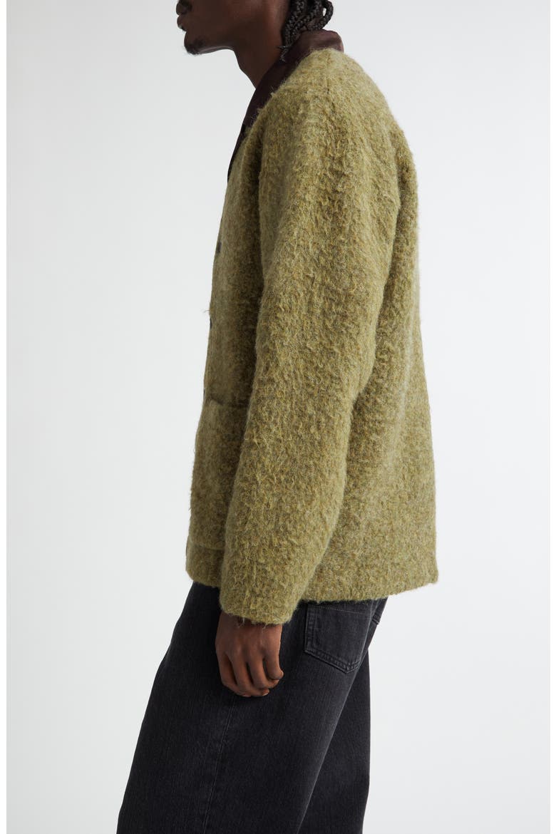 V-Neck Cardigan, Alternate, color, FRESH MOSS TUMBLE WOOL