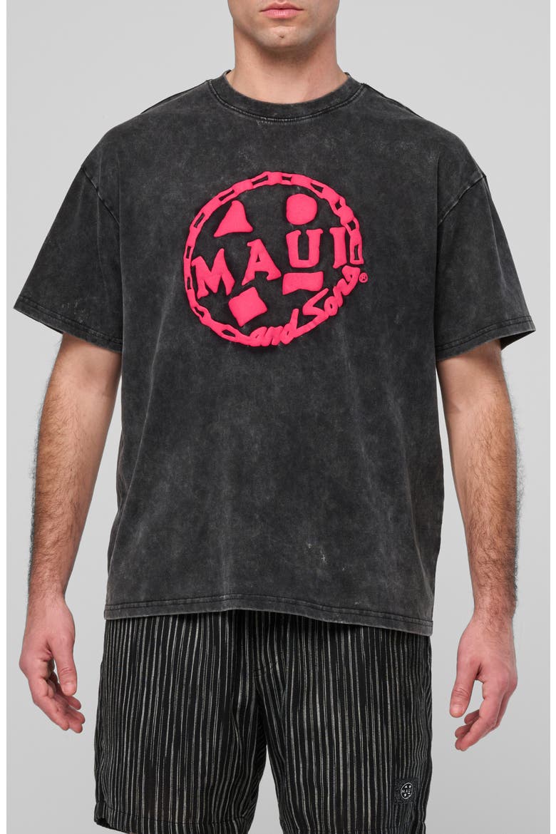 Chain Cookie Boxy Fit Cotton Graphic T-Shirt, Main, color, BLACK