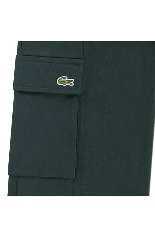 Lacoste Kids' Straight Leg Cargo Pants In Green