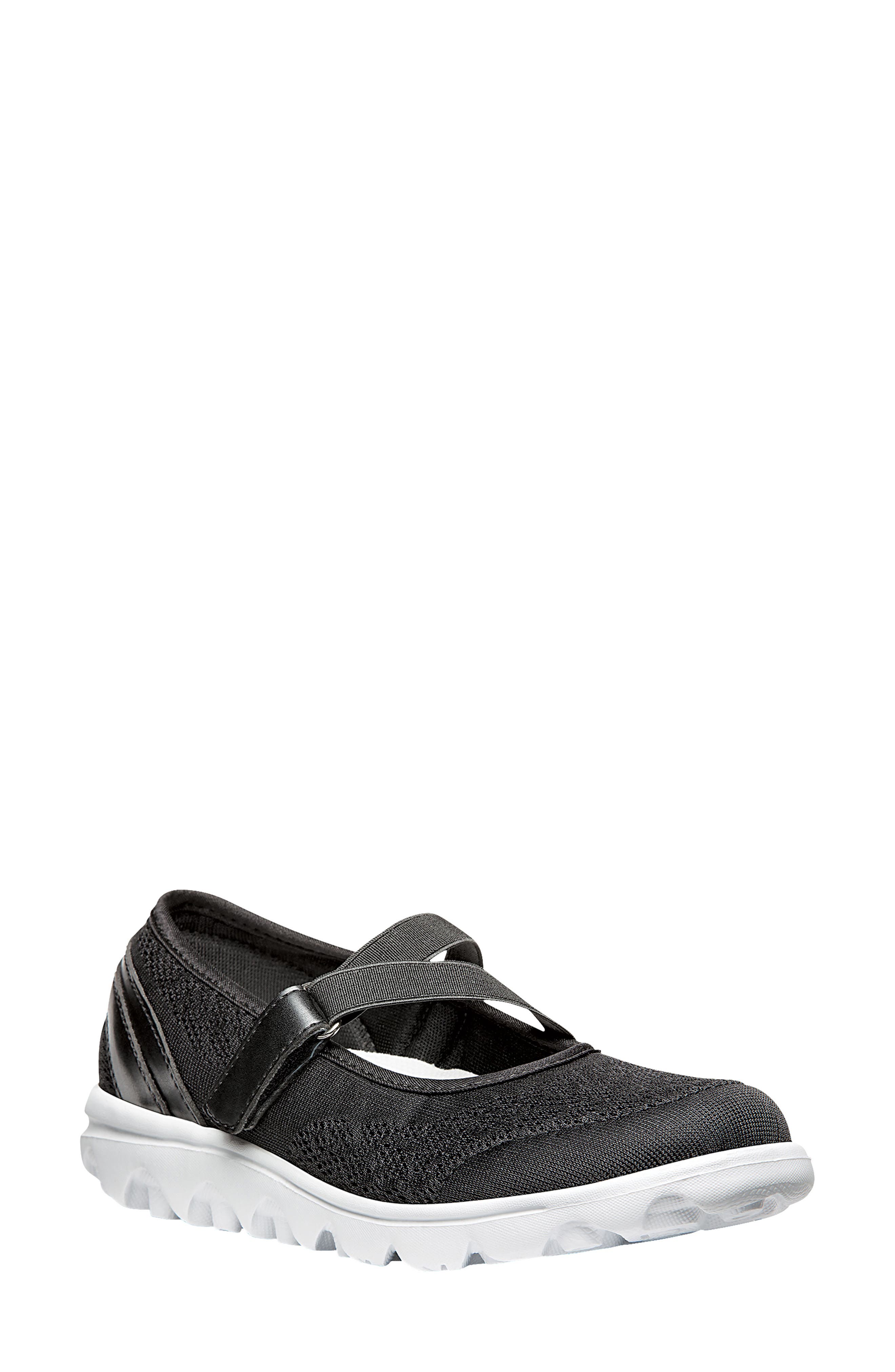 Propét TravelActiv Mary Jane Sneaker, Main, color, Black Fabric