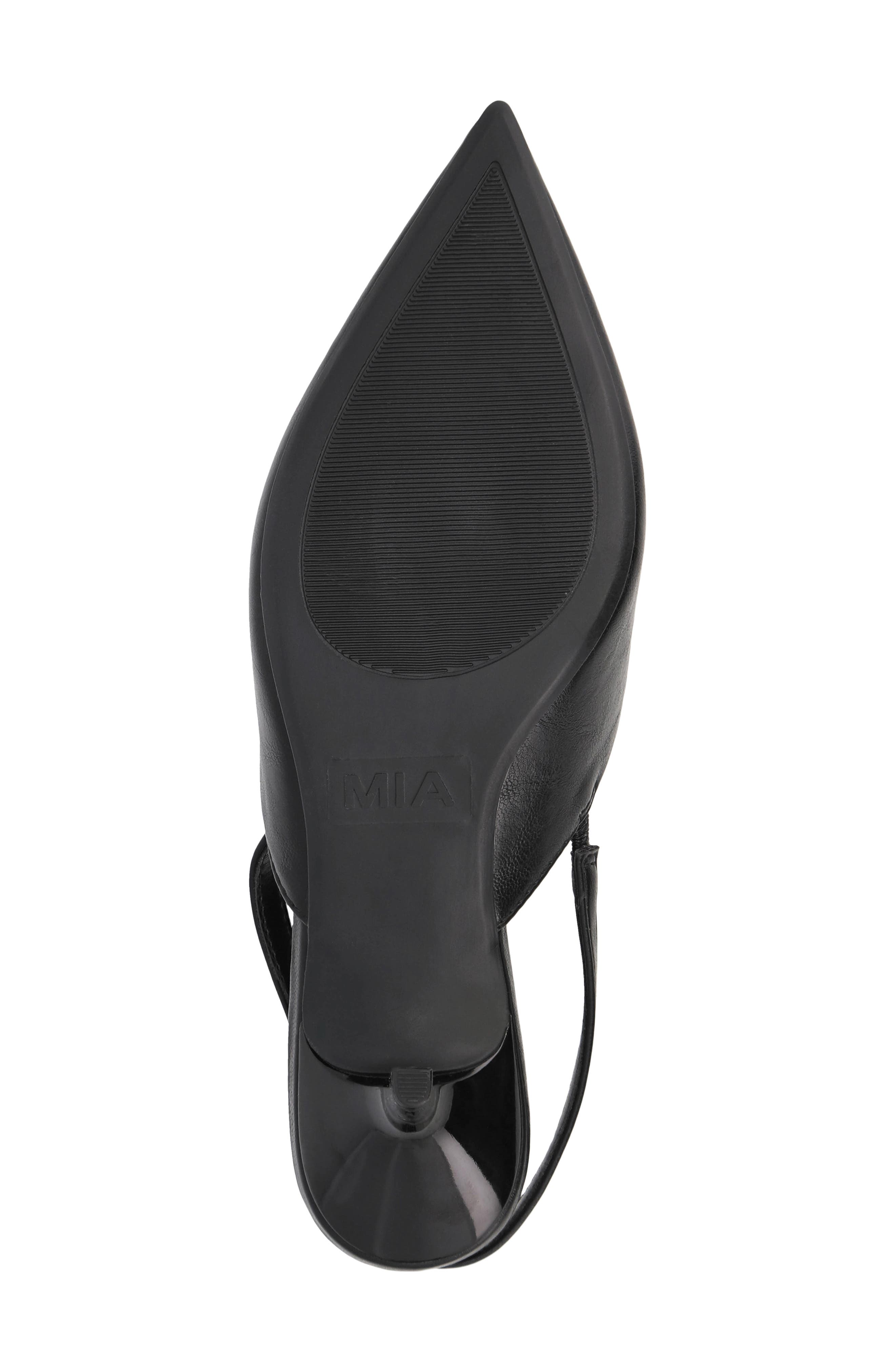 Ryanna Pointed Toe Slingback Pump, Alternate, color, BLACK