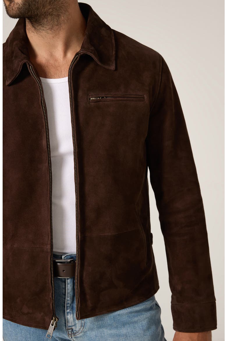 Leather Drifter Jacket, Alternate, color, CHOCOLATE