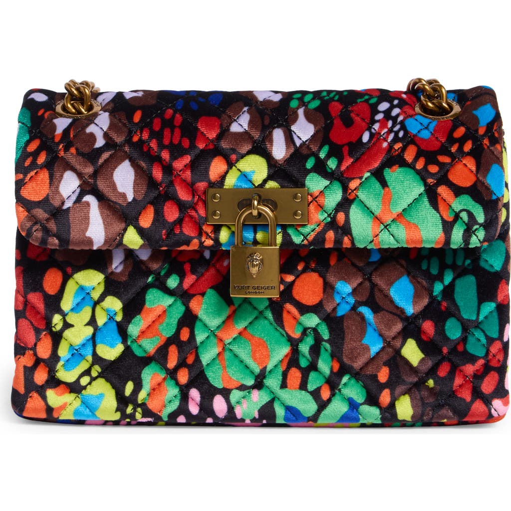 Kurt Geiger London Mini Brixton Velvet Crossbody Bag In Multi