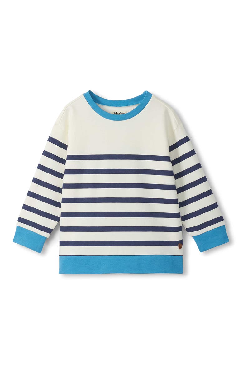 Kids' Preppy Stripe Sweatshirt, Main, color, NATURAL