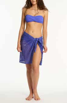Sea Level Castaway Perforated Cover-Up Skirt