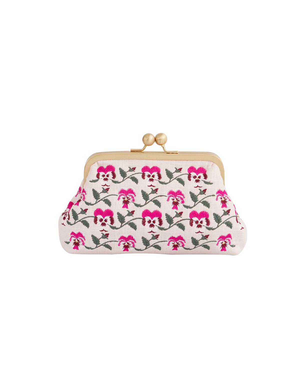 Fable England Pansy Victoriana Clutch Pink, Alternate, color, Pink