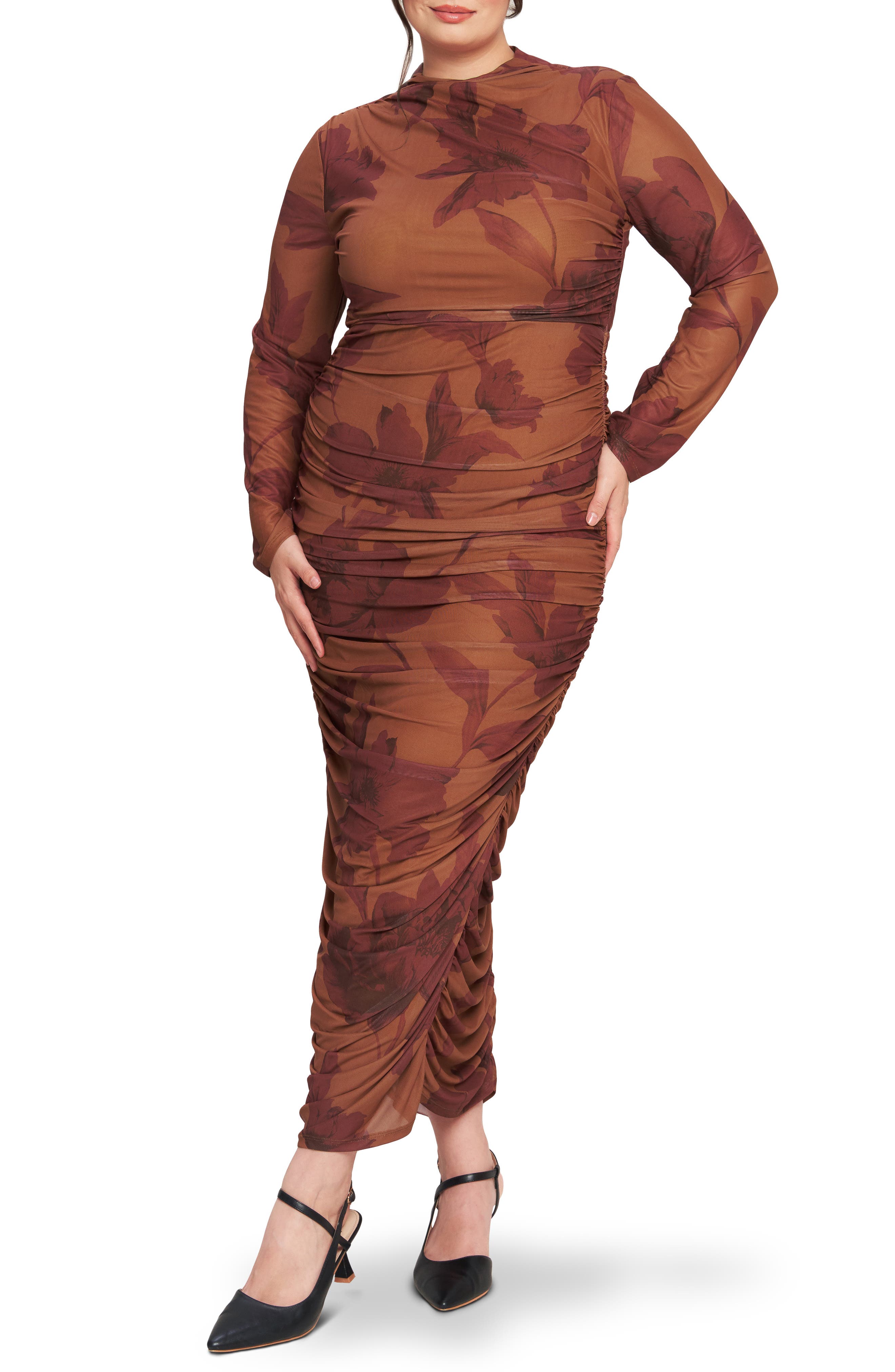 FLYING TOMATO Long Sleeve Bodycon Dress