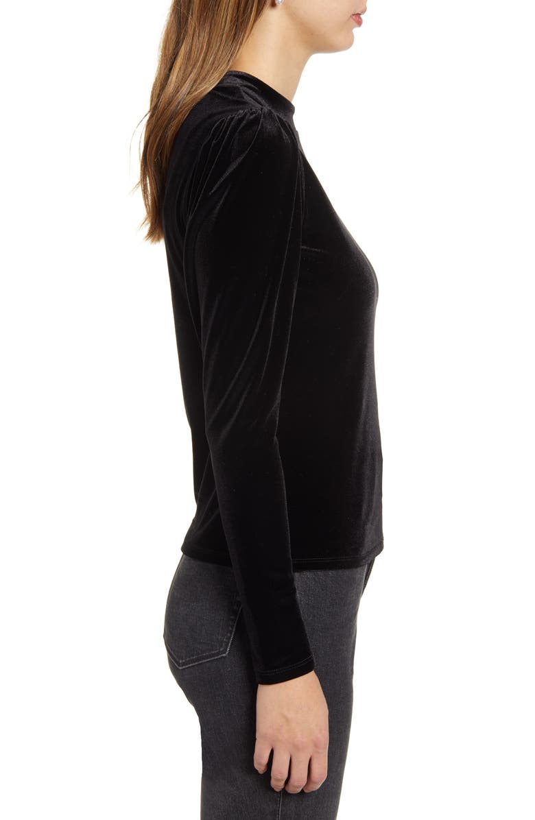 Rachel Parcell Puff Shoulder Velour Top, Alternate, color, 