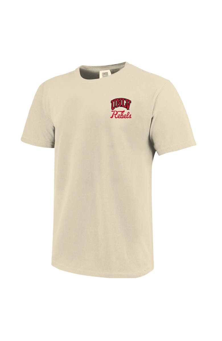 IMAGE ONE Men's Cream UNLV Rebels Comfort Colors Mascot Overlay T-Shirt, Alternate, color, 