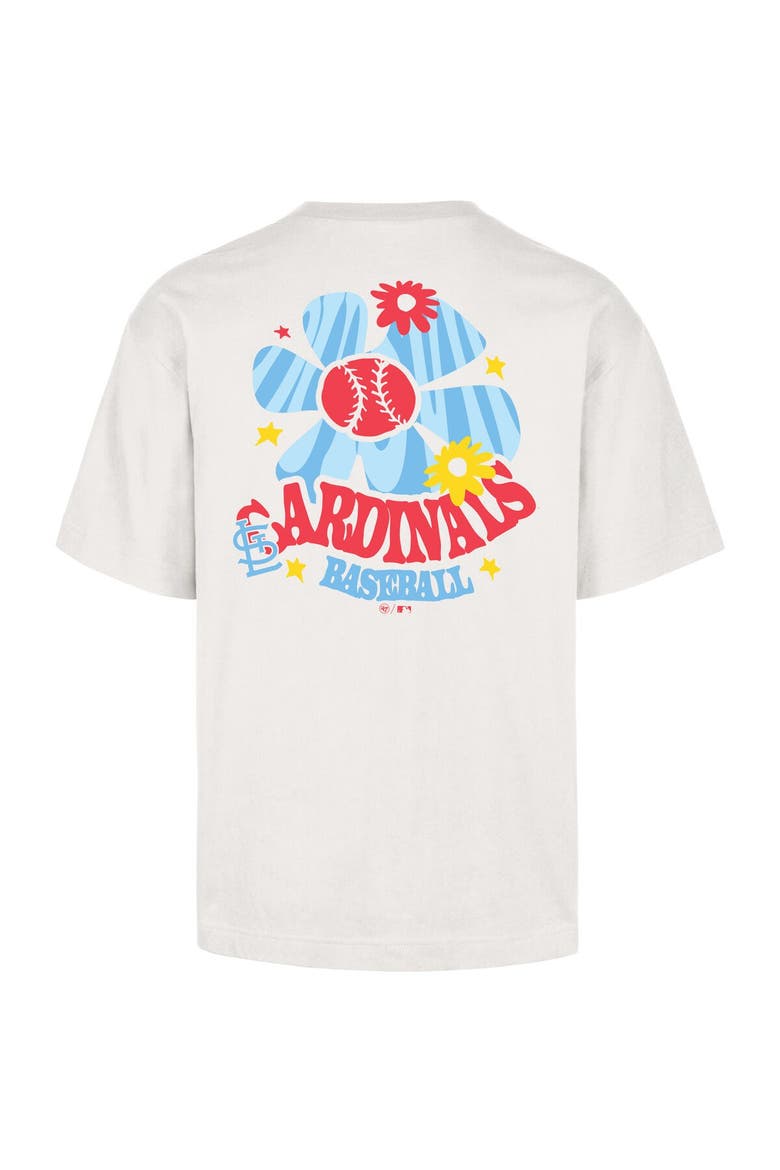 Men's '47 Cream St. Louis Cardinals Flora Foundation T-Shirt, Alternate, color, White