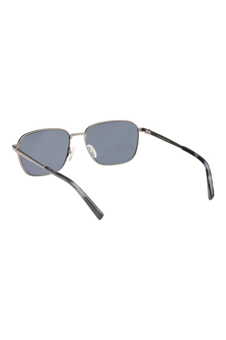 56mm Round Sunglasses, Alternate, color, SHINY GUNMETAL / SMOKE LENS