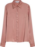 Michael Kors Collection Hansen Charmeuse Button-Up Shirt