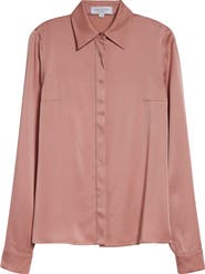 Michael Kors Collection Hansen Charmeuse Button-Up Shirt