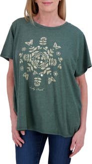 Lucky Brand Butterfly Floral Graphic T-Shirt