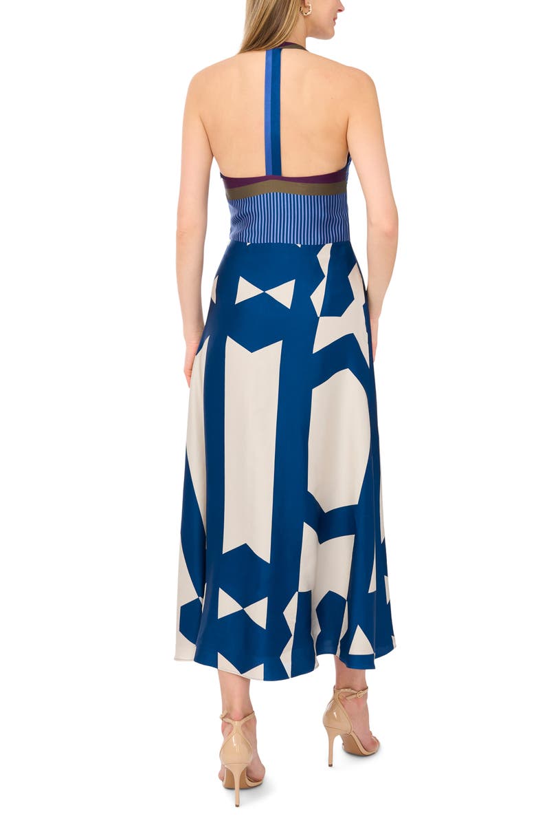 Vince Camuto Barback Print Sleeveless Maxi Dress, Alternate, color, Classic Navy