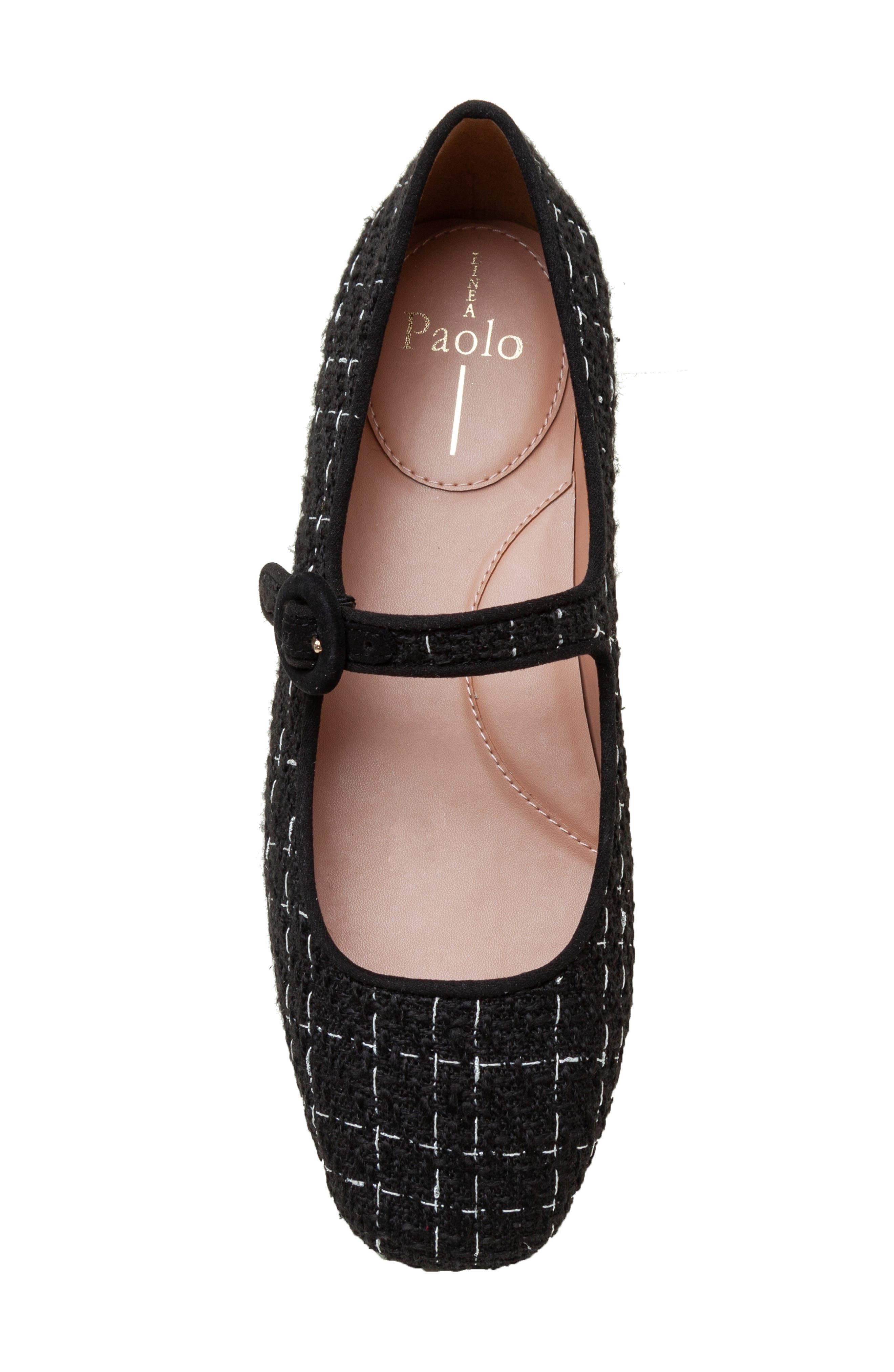 Linea Paolo Marley Mary Jane Flat, Alternate, color, Black-White Plaid