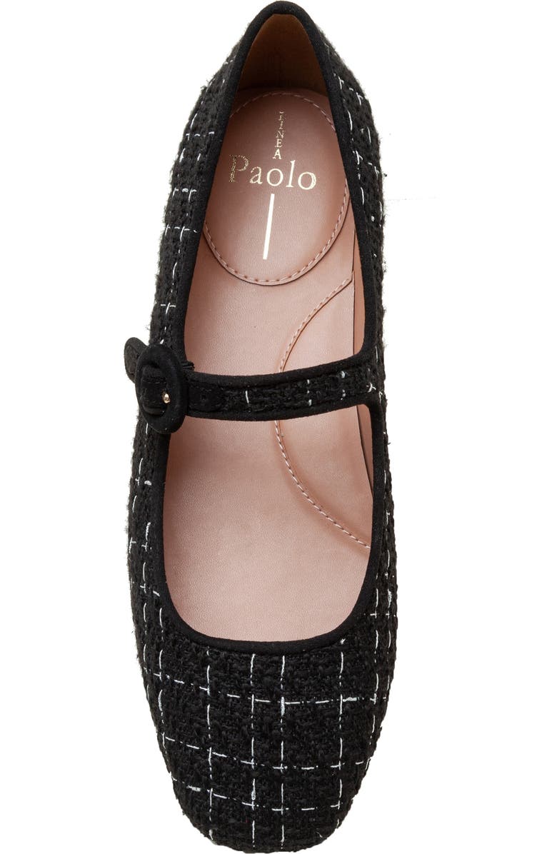 Linea Paolo Marley Mary Jane Flat, Alternate, color, Black-White Plaid