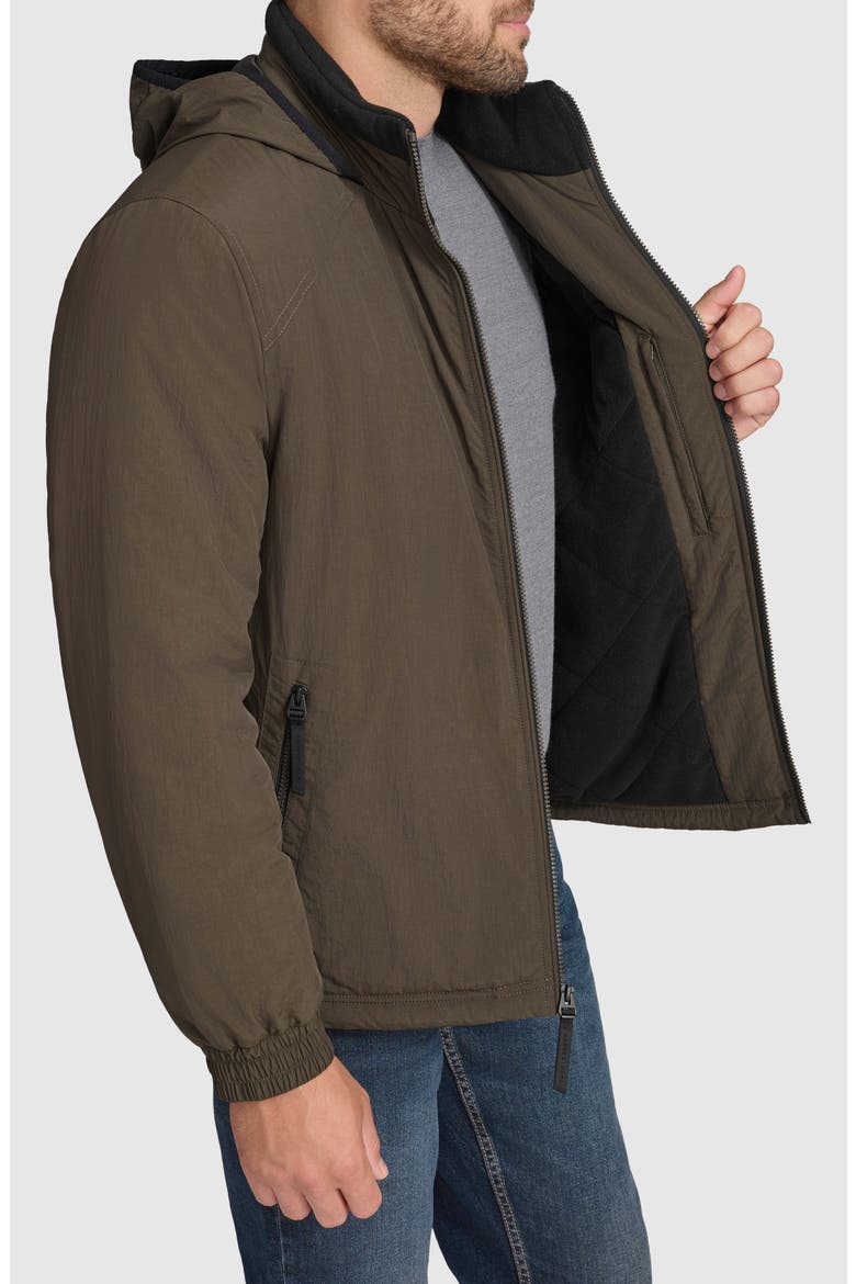 Gatton Hooded Nylon Jacket, Alternate, color, OLIVE