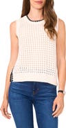Halogen® Pointelle Sleeveless Sweater