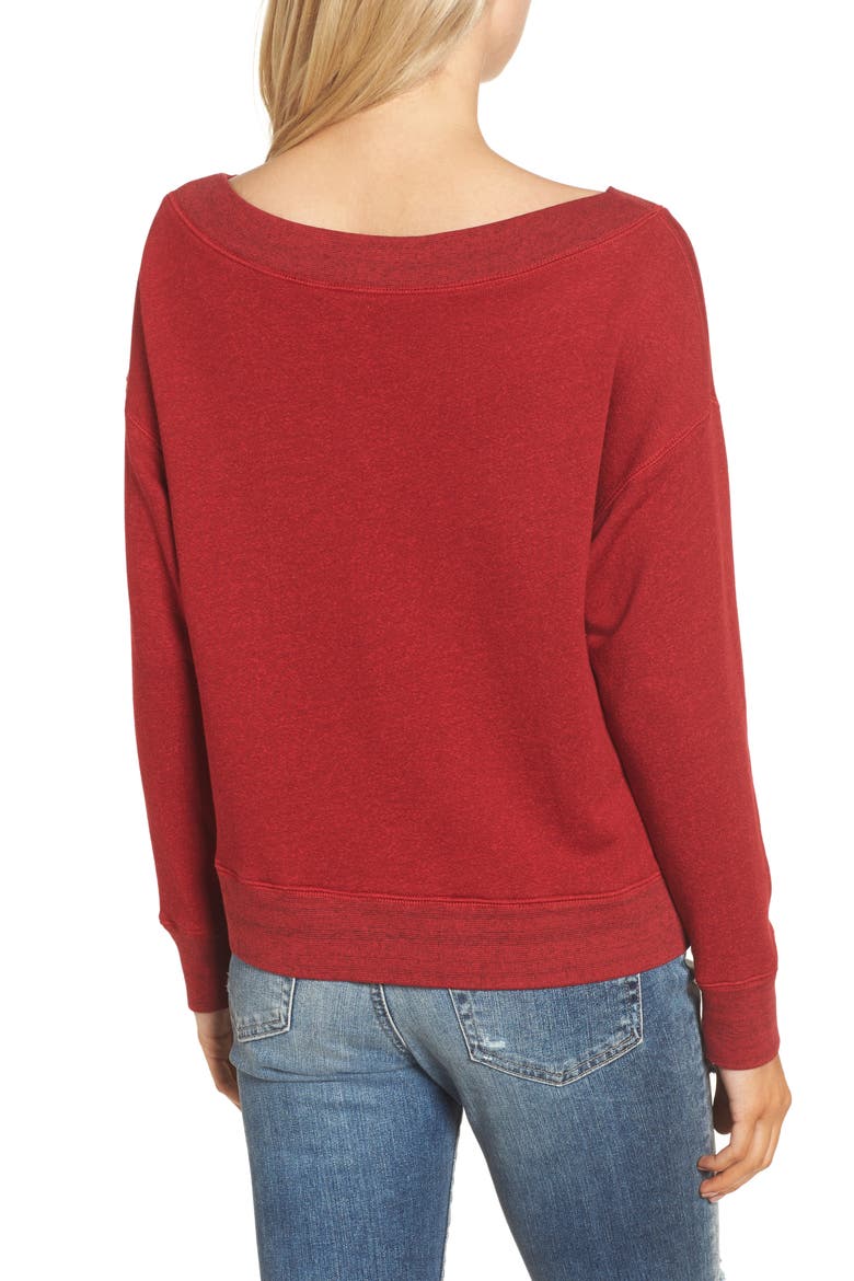 Sleigh All Day Sweatshirt (Nordstrom Exclusive), Alternate, color, CRIMSON