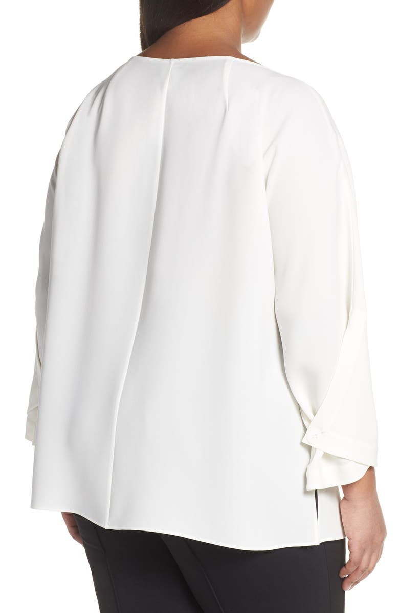 Lafayette 148 New York Reanna Finesse Crepe Blouse, Alternate, color,