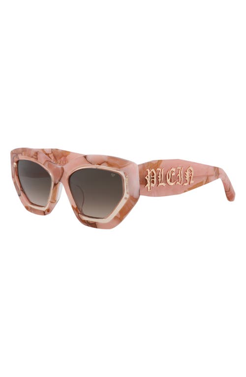 Philipp Plein Cat Eye-frame Acetate Sunglasses In Brown