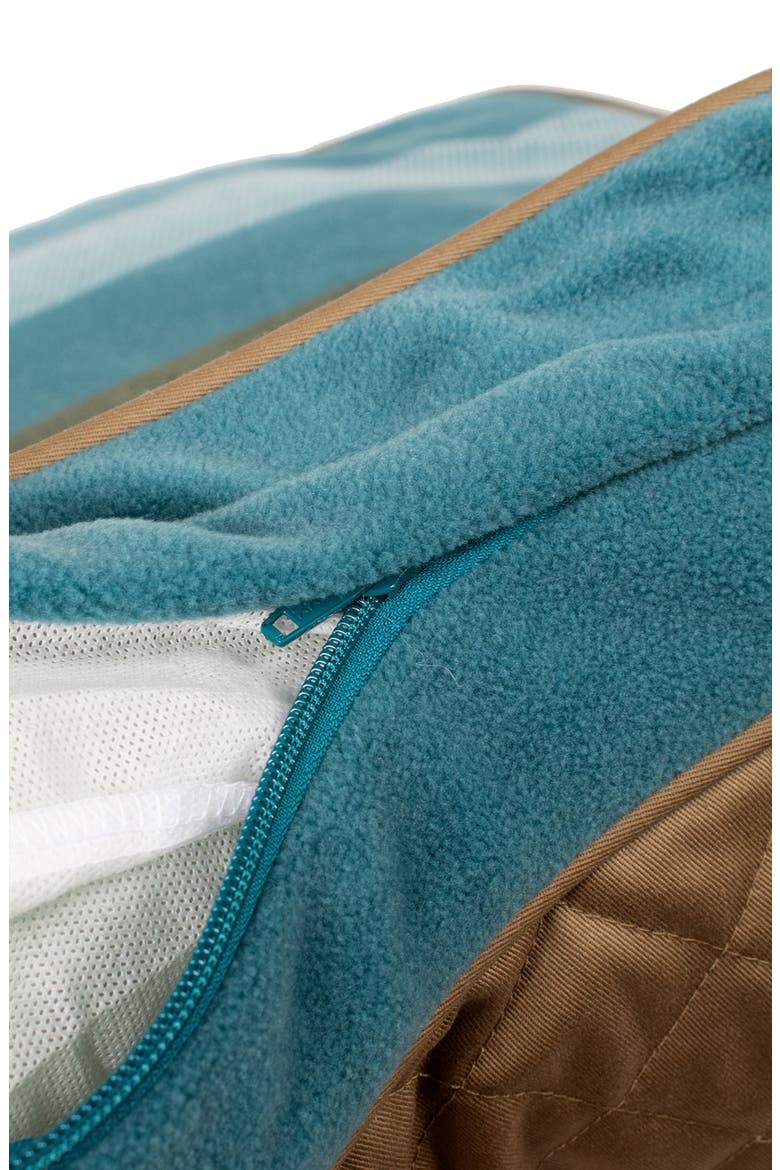 Fleece Napper Pet Bed, Alternate, color, CABIN STRIPE SHALE