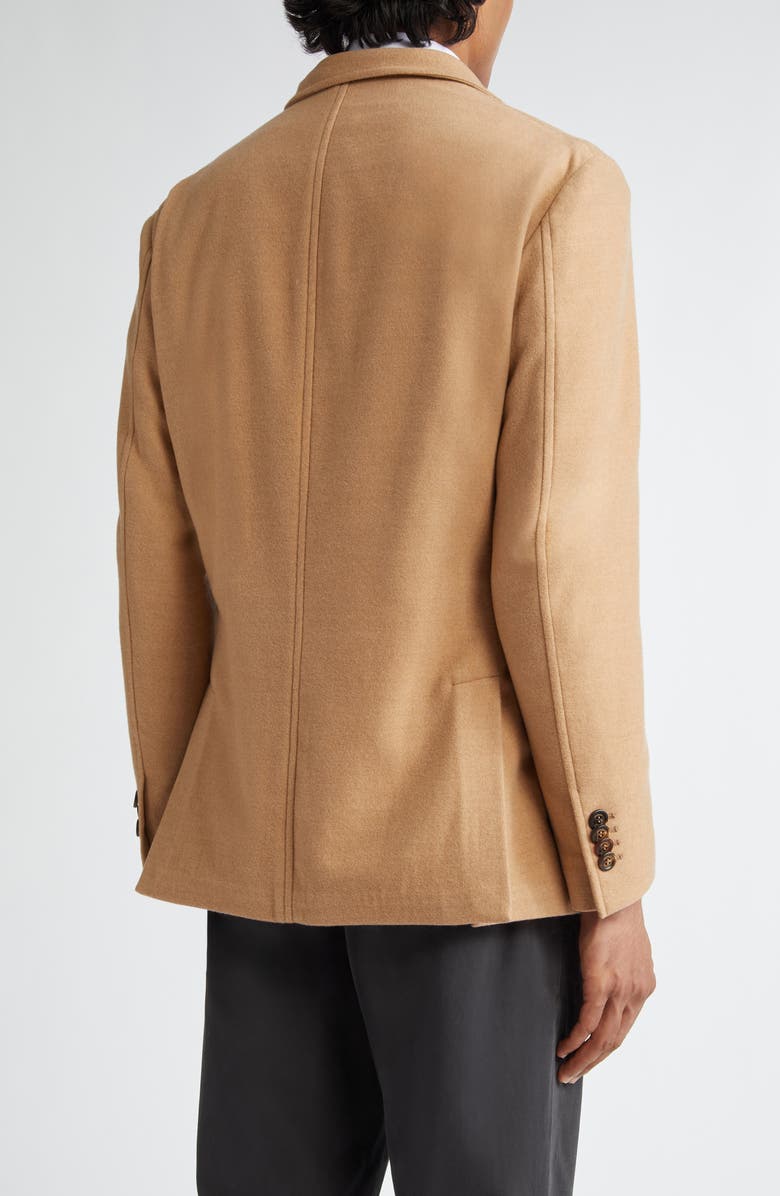 Eleventy Single Breasted Wool Knit Sport Coat, Alternate, color, Camel