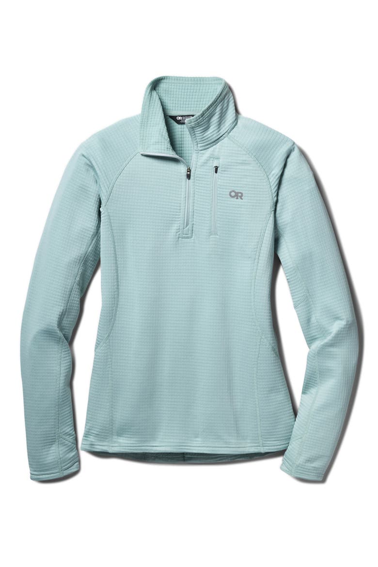 Vigor Grid Fleece Quarter Zip, Alternate, color, THYME