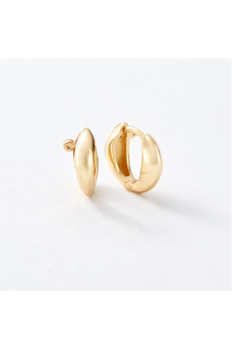 Iris Reversible Gold Huggie Hoops, Alternate, color, Gold